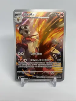 Pokemon TCG Blaziken Destined Rivals Illustration Card 192/182 - Image 1