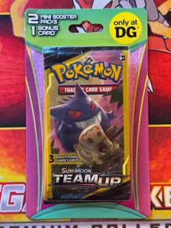 Pokemon Sun & Moon: Team Up 3-Card Mini Booster Blister 2 Packs New - SEALED - Image 1