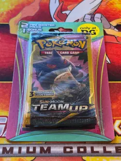 Pokemon Sun & Moon: Team Up 3-Card Mini Booster Blister 2 Packs New - SEALED - Image 2