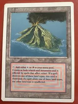 MTG Volcanic Island Revised Edition - LP+ Magic The Gathering - Image 1