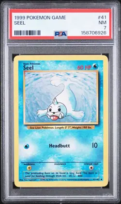PSA 7 NEAR MINT 1999 Pokemon Game Base #41 Seel - Image 1