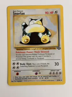Snorlax 27/64 Jungle Regular Non Holo Unlimited Pokemon WOTC NM - Image 1