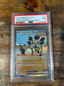 Pokemon 2023 Paradox Rift Spec Illustration Rare SANDY SHOCKS EX #250 PSA 9 Mint - Image 1