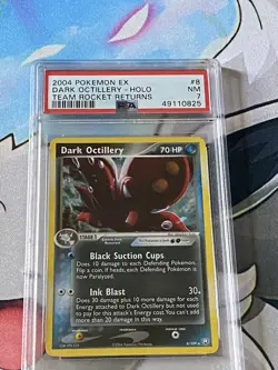 Pokemon Dark Octillery EX Team Rocket Returns Holo Rare #8 PSA 7 - Image 1