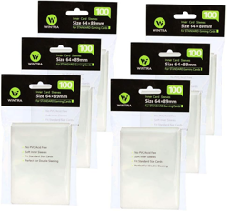 600 Count Precise -Fit 64 x 89 mm Clear Inner Card Sleeves, Transparent Soft ... - Image 4