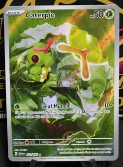Pokemon 151 Caterpie Illustration Rare #172, Scarlet & Violet NM - Image 1