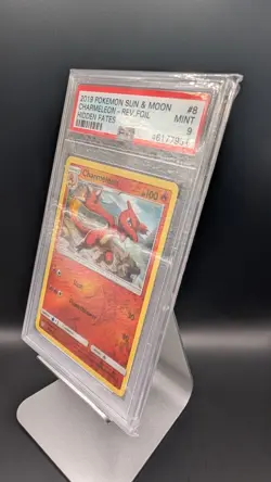2019 Pokemon Sun & Moon Hidden Fates Charmeleon Reverse Foil Holo #8 PSA 9 - Image 2