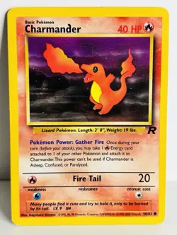 Charmander 50/82 - Team Rocket Set D" Error - Mistprint - Pokemon Card - Image 1