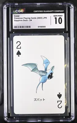 CGC 10 Zubat 2¨ Sapphire Deck Jpn Pokemon Playing Cards Card TCG 003 - Image 1