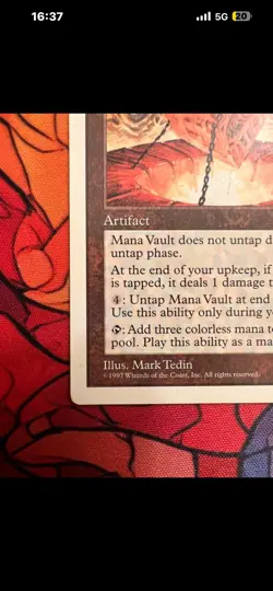 MTG Magic the Gathering Mana Vault (334/379) Fourth Edition and Sol Ring Revised - Image 4