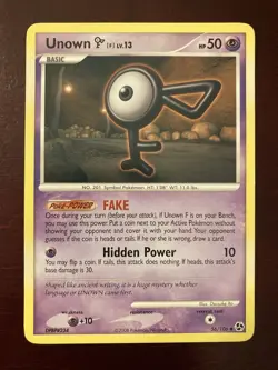 Unown F 56/106 Great Encounters Regular Non-Holo Uncommon 2008 Pokemon TCG Card - Image 1