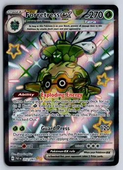 Forretress ex 212/091 Shiny Ultra Rare Paldean Fates Pokemon Near Mint - Image 1