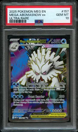 Pokemon Mega Evolution Mega Abomasnow ex 157 PSA 10 - Image 1
