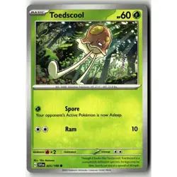 Toedscool 025/198 Scarlet & Violet - Regular Common - Pokemon TCG Card - Image 1