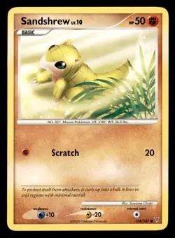 Sandshrew 124/147 Common Supreme Victors Pokemon Near Mint - Image 1