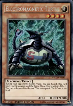Electromagnetic Turtle - Secret Rare Limited Edition YGLD-ENA00 - LP - YuGiOh - Image 1