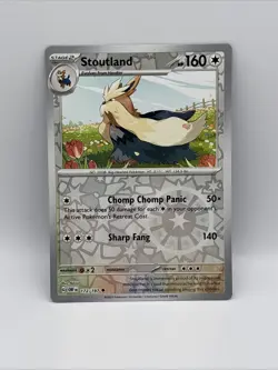 172/197 STOUTLAND REVERSE HOLO OBSIDIAN FLAMES POKEMON CARD - Image 1