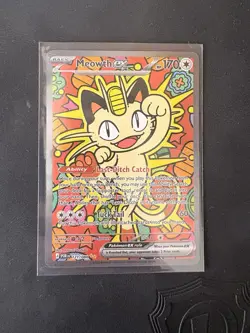 Meowth ex 121/088 Pokemon Card 151 Ultra Rare Full Art Holo English 170HP - Image 1