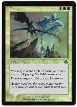 Abolish 2000 Prophecy SHIFTED FOIL MISPRINT White Uncommon Instant MTG NM AZ2 - Image 1