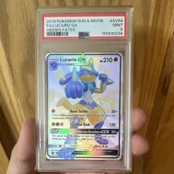 Pokemon 2019 Hidden Fates Shiny Vault Lucario GX SV64/SV94 Holo PSA 9 - Image 1