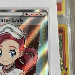 Pokemon TCG Pokemon Center Lady Vivid Voltage 185/185 Holo Full Art Ultra Rare - Image 2