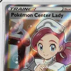 Pokemon TCG Pokemon Center Lady Vivid Voltage 185/185 Holo Full Art Ultra Rare - Image 3
