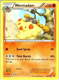 Wormadam 44/124 Uncommon Fates Collide Pokemon Near Mint - Image 1