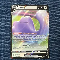 Pokemon Ditto V #050/072 Shining Fates Ultra Rare Holo NM - Image 1