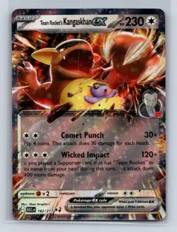 TEAM ROCKET'S KANGASKHAN EX 162/217 DOUBLE RARE ASCENDED HEROES POKEMON NM - Image 1