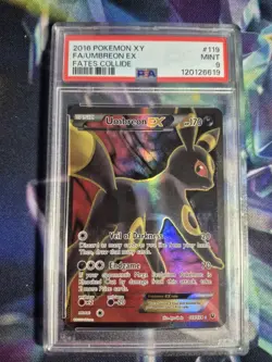 Pokemon Umbreon EX 119/124 Fates Collide Full Art Holo Rare PSA 9 - Image 1