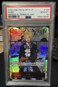 PSA 10 Sabo OP13-120 Manga Alt Art Carrying on His Will ONE PIECE Card Japanese - Image 1