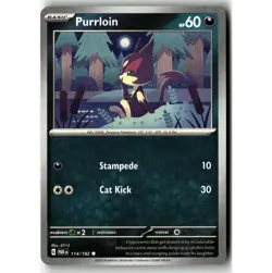 Purrloin 114/182 Sv04: Paradox Rift - Regular Common - Pokemon TCG Card - Image 1