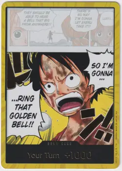 Luffy Op15 Gold DON!! Card Op15 NM One Piece TCG English - Image 1