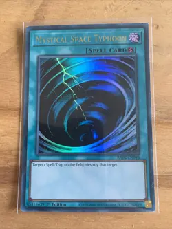 Mystical Space Typhoon RA02-EN048 Ultra Rare 1st Edition YuGiOh TCG Card - Image 1