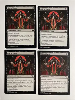 4x Mtg Crimson Vow Gift Of Fangs NM/M Magic The Gathering - Image 1