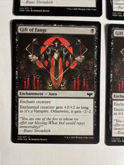 4x Mtg Crimson Vow Gift Of Fangs NM/M Magic The Gathering - Image 2