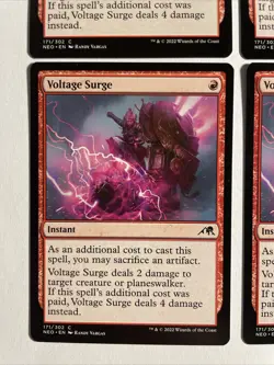 4x Mtg Kamigawa Neon Dynasty Voltage Surge NM/M Magic The Gathering - Image 2