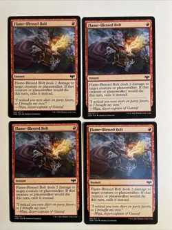 4x Mtg Crimson Vow Flame-Blessed Bolt NM/M Magic The Gathering - Image 1