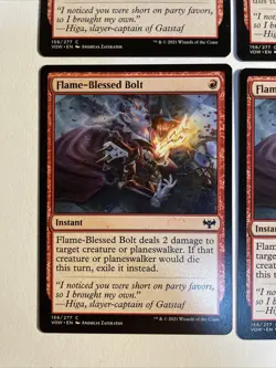 4x Mtg Crimson Vow Flame-Blessed Bolt NM/M Magic The Gathering - Image 2