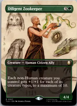 Diligent Zookeeper (Borderless) 327 Avatar: The Last Airbender MTG NM - Image 1