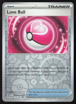 Love Ball 156/167 Uncommon Twilight Masquerade Pokemon Reverse Holo Near Mint - Image 1
