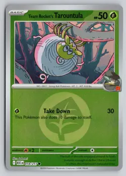 TEAM ROCKET'S TAROUNTULA 018/217 ME: ASCENDED HEROES POKEMON REVERSE HOLO NM - Image 1