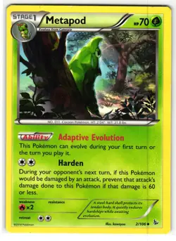 METAPOD 2/106 FLASHFIRE ENGLISH POKEMON TCG - Image 1