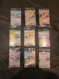 Prismatic Evolutions Surprise Box Stamped EX Promo Cards 9/9 Complete Set Sealed - Image 1