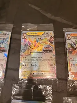 Prismatic Evolutions Surprise Box Stamped EX Promo Cards 9/9 Complete Set Sealed - Image 3