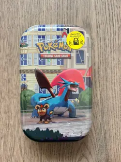 Pokemon TCG Trading Card Game - Lumiose City Mini Tin Salamence & Litleo SEALED - Image 1