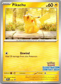 Pikachu Illustration Contest 2024 Promo SV: Scarlet & Violet Promo Cards 214 NM - Image 1