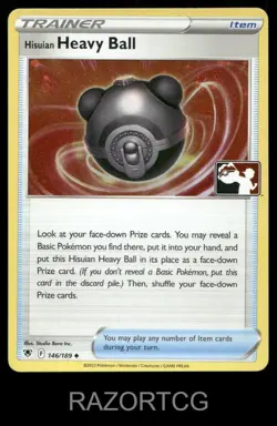 HISUIAN HEAVY BALL 146/189 UC PRIZE PACK SERIES CARDS POKEMON NM/M - Image 1