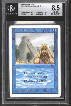 Magic MTG Unlimited Ancestral Recall BGS 8.5 - 9.5 8.5 8.5 8 NEAR MINT NM - Image 1