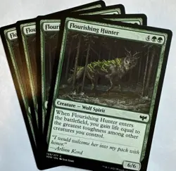 4x FLOURISHING HUNTER x4 ~mtg NM-M Innistrad: Crimson Vow 4 Common Playset - Image 1